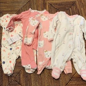 Carter’s footed pajamas newborn bundle
